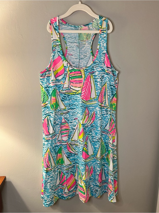 Lilly Pulitzer Dresses & Skirts - Lilly Pulitzer Melle Trapeze Tank Dress Pop Up Gotta Regatta size small